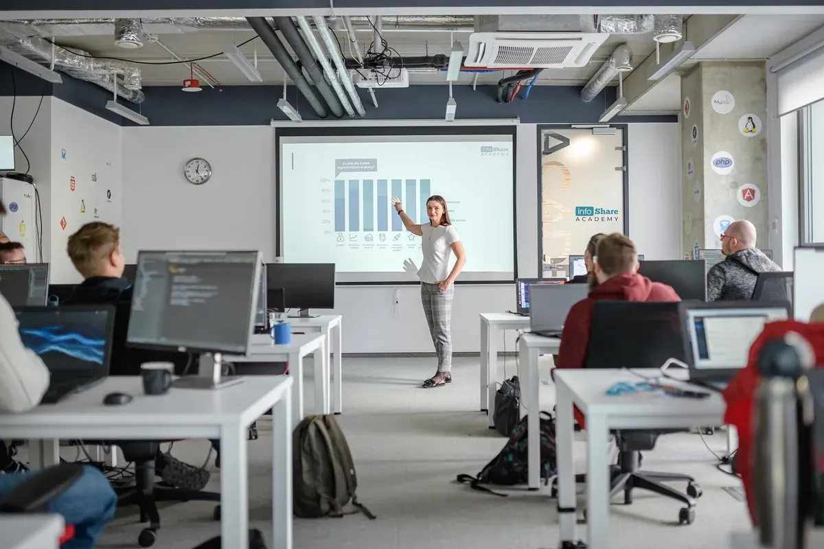 Sala szkoleniowa infoShare Academy podczas zajęć